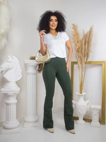 Women Pants - 軍綠色 - 查看 3