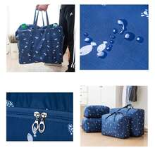 1pc Fish Patterned Quilt Storage Bag, Clothing Organizer For Home