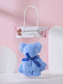 1 chiếc khăn hình gấu Teddy ủng hộ bữa tiệc - Màu xanh lam - Xem 1
