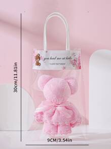 1 chiếc khăn hình gấu Teddy ủng hộ bữa tiệc - Màu xanh lam - Xem 2