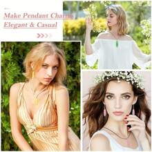 20入組水晶吊墜六角形天然水晶吊墜石英寶石吊墜繞線吊墜適合項鍊珠寶製作DIY工藝 - 10PCS吊墜+10PCS項鍊鏈 - 查看 4