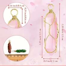 20入組水晶吊墜六角形天然水晶吊墜石英寶石吊墜繞線吊墜適合項鍊珠寶製作DIY工藝 - 10PCS吊墜+10PCS項鍊鏈 - 查看 7