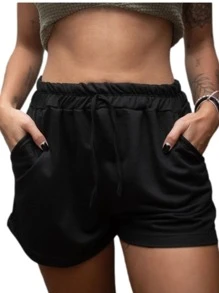 Women Shorts - 灰色 - 查看 1