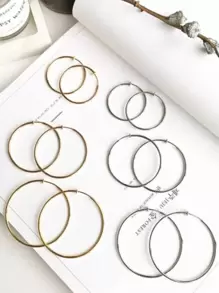 Hoop Earrings - 金色 - 查看 1