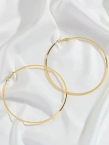 Hoop Earrings - 金色 - 查看 3