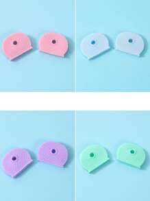 Bộ 5 Màu Sắc Ngẫu Nhiên Silicone Co Giãn Chìa Khóa Chống Nước Nắp Chìa Khóa Mặt Dây Chuyền Nhận Dạng Phân Loại Bảo Vệ Móc Khóa - Nhiều màu - Xem 4