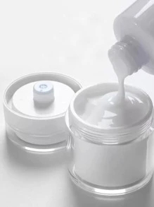 1入組圓形透明塑料真空泵瓶用於液體、面霜、眼霜、旅行化妝品儲物瓶帶蓋15毫升/30毫升/50毫升/100毫升 - 無色 - 查看 2
