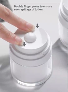 1入組圓形透明塑料真空泵瓶用於液體、面霜、眼霜、旅行化妝品儲物瓶帶蓋15毫升/30毫升/50毫升/100毫升 - 無色 - 查看 4