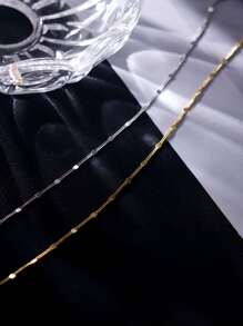 ELSEDES 1件时尚S925纯银简约个性风格吊坠及别致女士脚链，闪亮优质，适合夏季、日常及派对假日佩戴