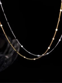 ELSEDES 1件时尚S925纯银简约个性风格吊坠及别致女士脚链，闪亮优质，适合夏季、日常及派对假日佩戴