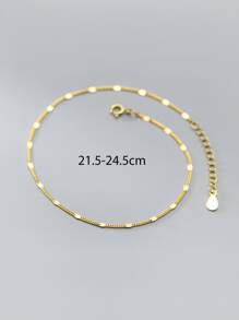 ELSEDES 1件时尚S925纯银简约个性风格吊坠及别致女士脚链，闪亮优质，适合夏季、日常及派对假日佩戴