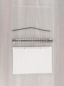 1入組a5活頁筆記本,60頁,20孔,附透明pp軟膠套 - 無色 - 查看 3