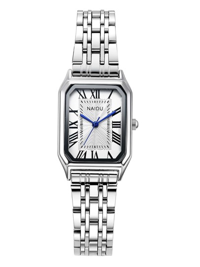 1pc Vintage Roman Numeral Quartz Watch, Business Wear view 2