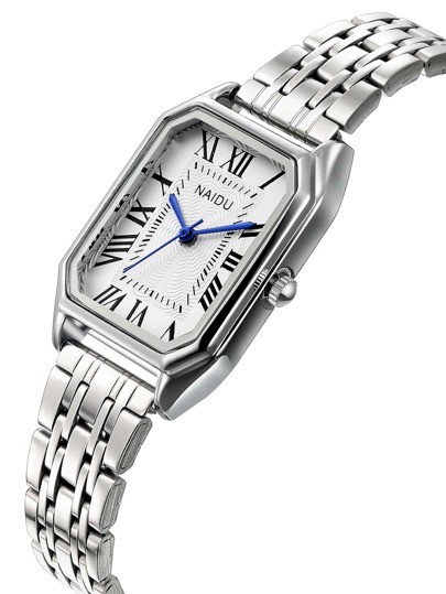 1pc Vintage Roman Numeral Quartz Watch, Business Wear view 3