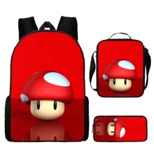 Set de 3 Comic Book Mochila Estudiante Mochila Capitán Viajes Escuela Mochila Niños - Multicolor - Ver 1