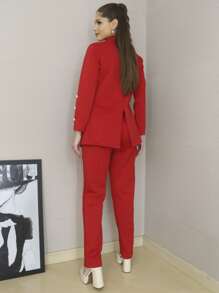 Women Suit Sets - 紅色 - 查看 2