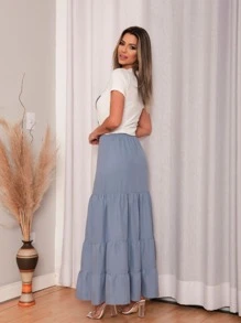 Women Skirts - Màu xanh lam - Xem 1