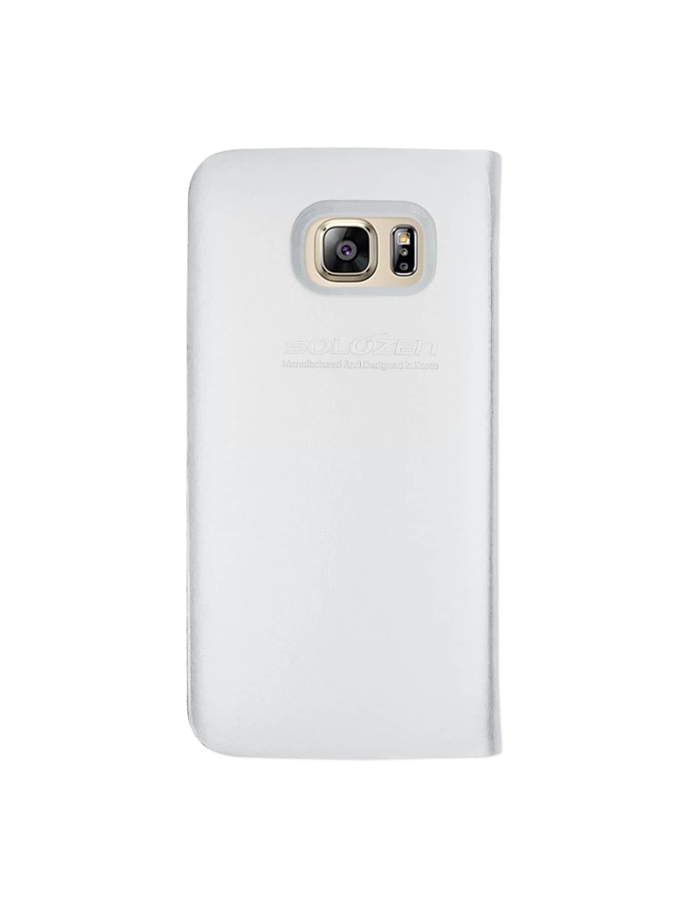 Funda Slim View Flip Cover Para Galaxy S7 Edge - Blanco - Ver 1