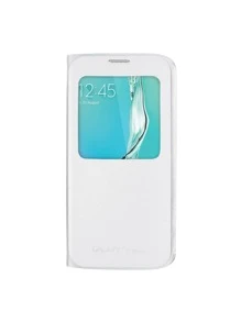 Funda Slim View Flip Cover Para Galaxy S7 Edge - Blanco - Ver 2