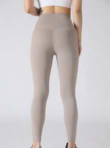 女性運動打底褲瑜伽褲高腰緊身七分褲,一體成型設計