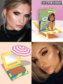 Misslyn Beach Please! Bronzing Powder, Matte Bronze Powder, High Color Payoff, Fine And Smooth Texture, With Mirror, Face Contouring Bronzer, Long-Lasting Makeup Effect, Lightweight And Breathable, Smooth And Blendable - 65 HI FROM HAWAII! - View 3