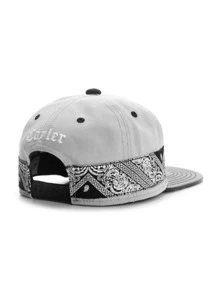 BIG C CAP Gray Adult Sports Bandanna Snapback Hat Hip Hop Paisley Headwear For Men Women Outdoor Casual Sun Baseball Cap - Grey - View 3