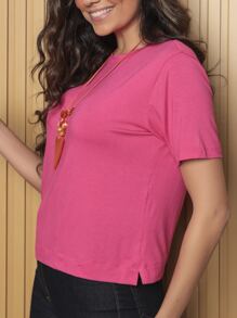 Women T-Shirts - Màu Hồng Tươi - Xem 3
