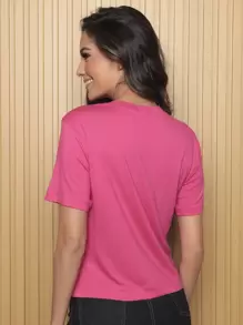 Women T-Shirts - Màu Hồng Tươi - Xem 2