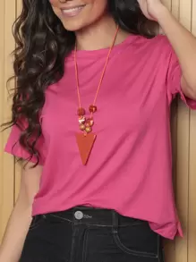 Women T-Shirts - Màu Hồng Tươi - Xem 4