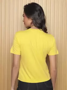 Women T-Shirts - Màu Mù tạt vàng - Xem 2