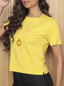 Women T-Shirts - Màu Mù tạt vàng - Xem 3