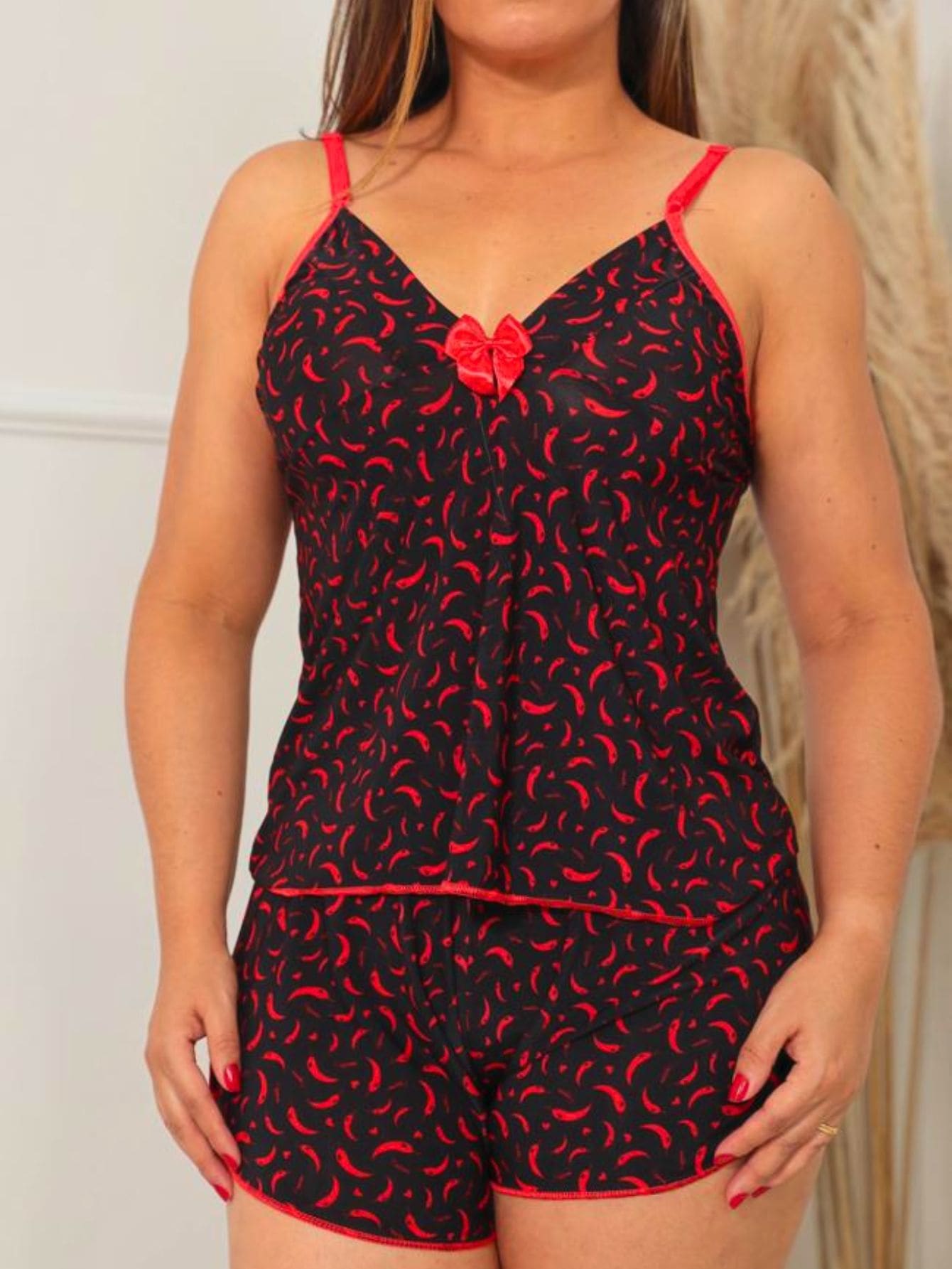 Women Pajama Sets - Black and White - View 1