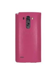 Slim View Flip Cover Case For  G4 - 玫紅色 - 查看 1