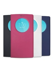 Slim View Flip Cover Case For  G4 - 玫紅色 - 查看 3