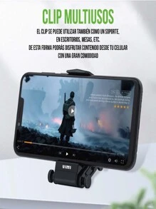 Clip Soporte Celular Para Control One Serie S X - Negro - Ver 5