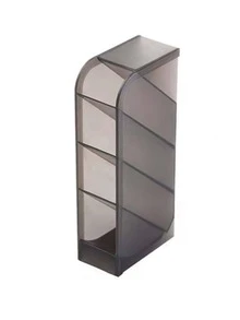 簡約風透明多格傾斜筆筒整理