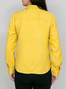 Women Blouses - 黃色 - 查看 3