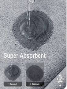 Soft Comfortable Absorbent Non-slip Bathroom Mat/coral Fleece Memory Foam Pvc Latex Backing/ Kitchen, Living Room, Bathroom Door Mat Carpet/+embossed Floor Mat+ - Camel - View 2