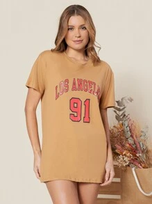 Women T-Shirts - 駝色 - 查看 5