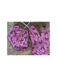 Jogger Set Plus Bra And Shorts Butterfly Design Cool Fabric Not Hot Large Size Women Or Men Pajamas 3 Pcs Express Shipping - Multicolor - View 2