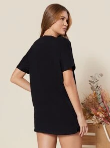 Women T-Shirts - 黑色 - 查看 4