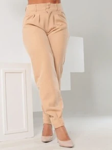 Women Pants - 米色 - 查看 1