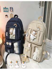 Women Functional Backpacks - 藍色 - 查看 2