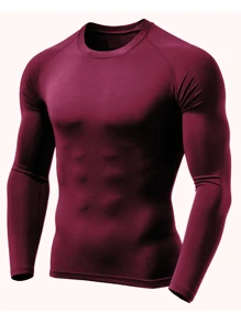 Men T-Shirts - Màu Đỏ Sâu - Xem 1