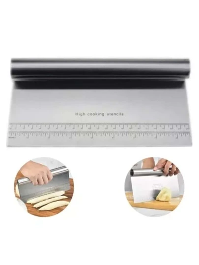 DeTODO Espátula Raspa Acero Inoxidable 22cm Pastel Repostería Regla