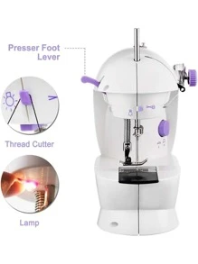Mini Automatic Portable Sewing Machine - White - View 5