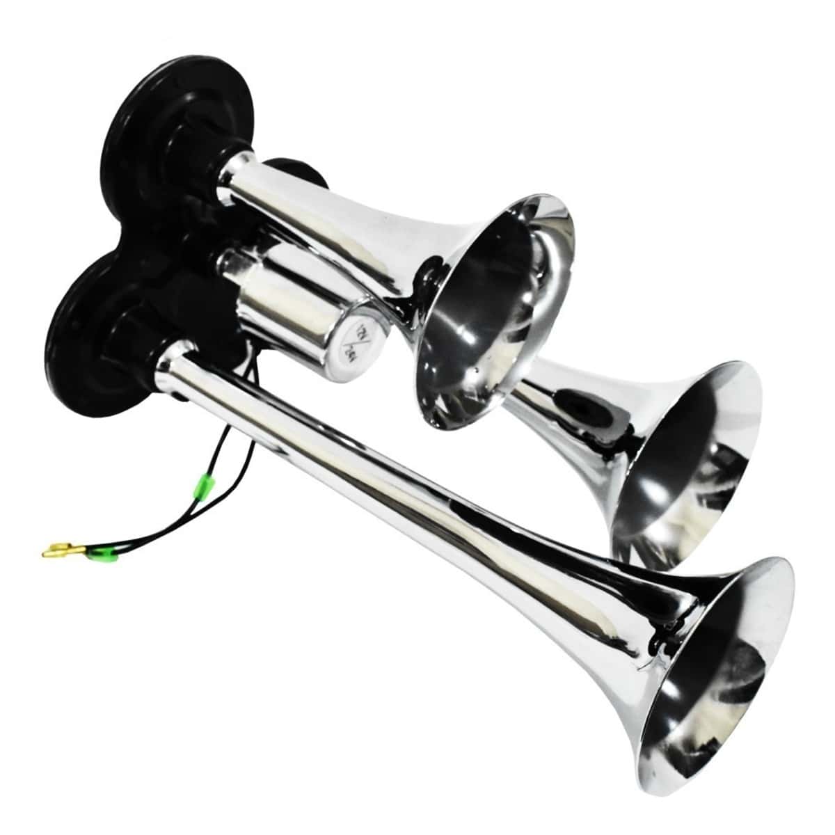 Corneta Aire Triple Camión Neumática Para Camion Tracto - Plateado - Ver 1