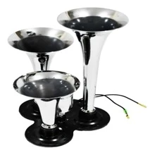 Corneta Aire Triple Camión Neumática Para Camion Tracto - Plateado - Ver 4