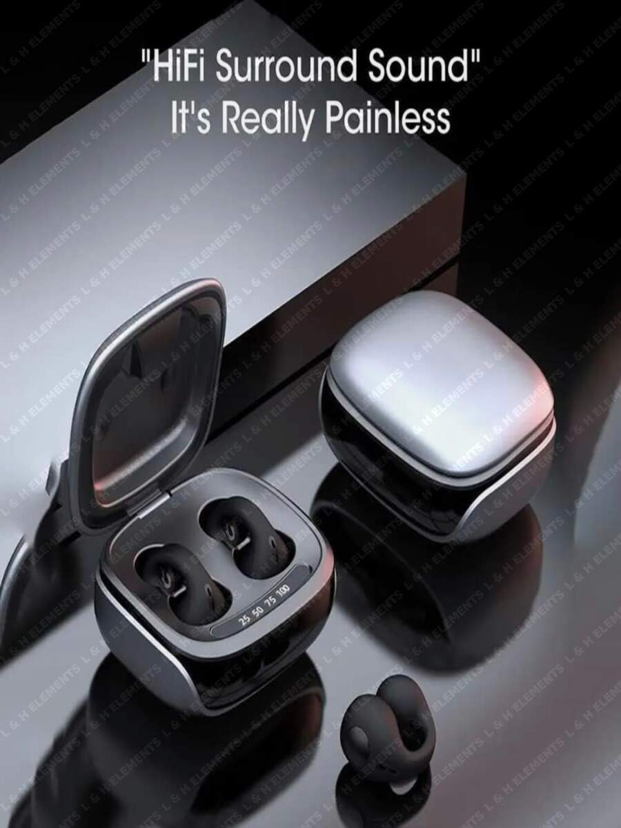 KALEIDOS Mini Audífonos Inalámbricos con Clip para La Oreja de Bluetooth - Negro - Ver 1
