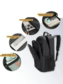 Women Functional Backpacks - 黑色 - 查看 6